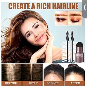 Eelhoe Eyebrow Stamp/hairline powder in dark brown.